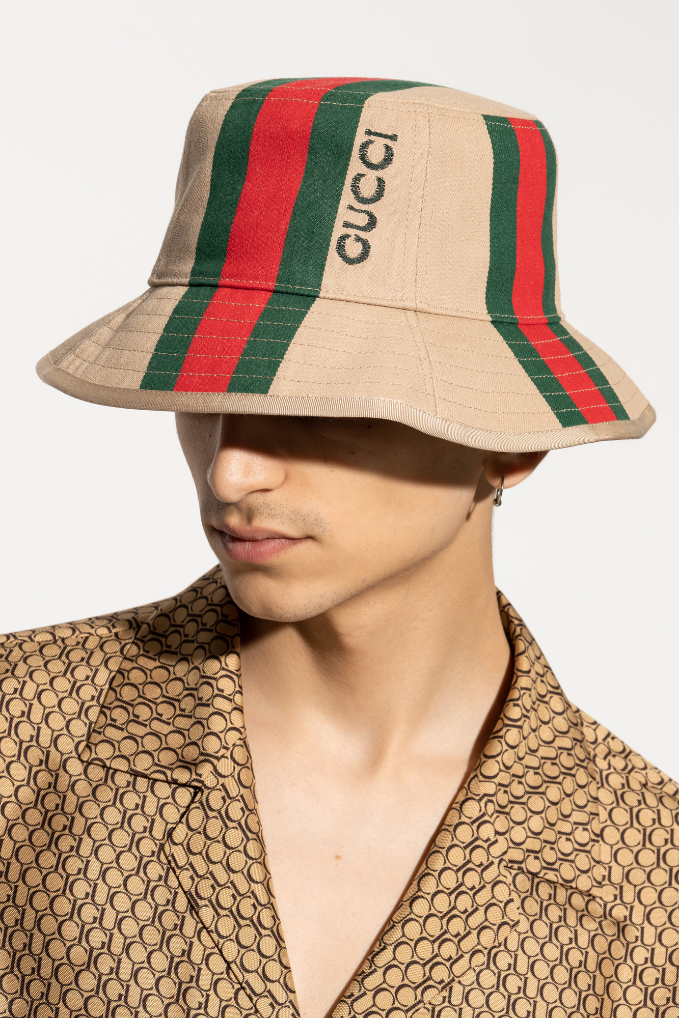 Beige Hat with Web strap Gucci Vitkac Canada